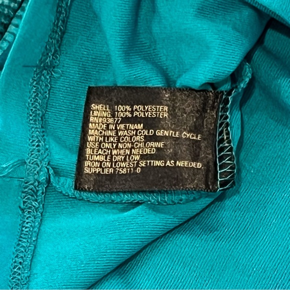 Worthington Sleeveless green & blue print blouse, size XL - Picture 6 of 6